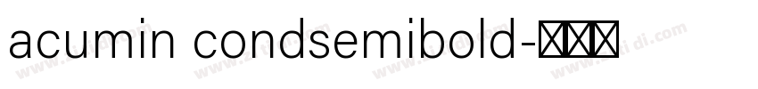 acumin condsemibold字体转换